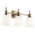 Product Image of Cosabella 24" 3 Light Vanity Light w/ Etched White Glass (Champagne Bronze)