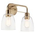 Product Image of Meller 15" 2 Light Vanity Light w/ Clear Glass (Black)