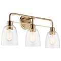 Product Image of Meller 24" 3 Light Vanity Light w/ Clear Glass (Black)
