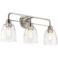 Product Image of Meller 24" 3 Light Vanity Light w/ Clear Glass (Black)