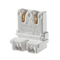 Product Image of Medium Base, T8 Only Bi-pin, Fluorescent Lampholder, Low Profile, Slide-on (White)
