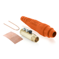 Product Image of 18 Series Cam-Type Female Detachable Plug, Ball Nose, 2/0 4/0 AWG, 400A Max (Orange)