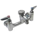 Product Image of Service Sink Faucet, Wall Mount, 8" Centers, Vac. Breaker, Built-in Stops, Rough Chrome, B-0674-BSTR
