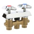Product Image of Concealed Mixing Faucet, Wall Mount, 3/8" NPT Inlets & Outlet, 4-arm Handles, B-0512