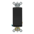 Product Image of Single-Pole Decora Plus Rocker Light Switch, Commercial Grade, 20A - Black (120/277V)