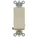 Product Image of Single-Pole Decora Plus Rocker Light Switch, Commercial Grade, 20A - Ivory (120/277V)