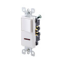 Product Image of Single-Pole Decora Neon Pilot Combination Switch, Rocker & Receptacle - White (120V)