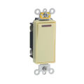 Product Image of Single-Pole Decora Plus Rocker Pilot Light, Illuminated On, Commercial Grade, 20A - Ivory (120V)