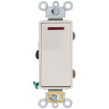 Product Image of Single-Pole Decora Plus Rocker Pilot Light, Illuminated On, Commercial Grade, 20A - Light Almond (120V)