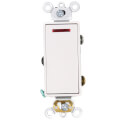 Product Image of Single-Pole Decora Plus Rocker Pilot Light, Illuminated On, Commercial Grade, 20A - White (120V)
