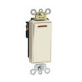 Product Image of Single Pole Decora Plus Illuminated Light Switch, Commercial Grade, 20A - Light Almond (120V)
