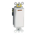 Product Image of Single-Pole Decora Plus Illuminated Light Switch, Commercial Grade, 20A - White (120V)