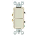 Product Image of Single-Pole Decora Double Rocker Combination Light Switch - Light Almond (120/277V)