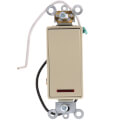 Product Image of 3-Way Decora Plus Rocker Pilot Light, Illuminated On, Commercial Grade, 20A - Ivory (120V)