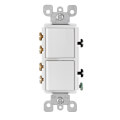 Product Image of 3-Way Decora Combination Light Switch, 20A - White (120/277V)