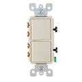Product Image of 3-Way Double Rocker Light Switch - Light Almond (120/277V)