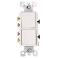 Product Image of 3-Way Decora Combination Light Switch, Double Rocker - White (120/277V)