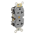 Product Image of 20A Duplex Receptacle/outlet, Heavy Duty Self-grounding (Gray)