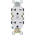Product Image of Commercial Grade Duplex Receptacle w/ Indented Face, 2P, 20A, NEMA 6-20R - White (250V)