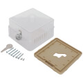 Product Image of 3-1/2" x 3-1/4" x 2-1/4" Clear Plastic Thermostat Guard with Two Bases