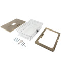 Product Image of 6-1/4" x 3-3/4" x 1-3/4" Clear Plastic Thermostat Guard with Two Bases