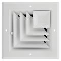 Product Image of 6" x 6" Aluminum Square Ceiling Diffuser 2-way Corner (White)
