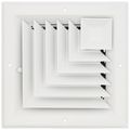 Product Image of 8" x 8" Aluminum Square Ceiling Diffuser 2-way Corner (White)