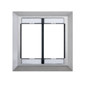 Product Image of Dual Gang MOS Wallplate w/ ID Windows, Stainless Steel