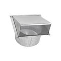 Product Image of 10" Galvanized Fresh Air Intake Vent w/ Screen, No Damper, 6" Pipe (26-Gauge)