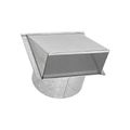 Product Image of 10" Galvanized Wall Exhaust Hood Vent w/ Spring Damper & Screen, 6" Pipe (26-Gauge)