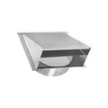 Product Image of 10" Aluminum Wall Exhaust Hood Vent w/ Spring Damper & Screen, 3" Pipe (20-Gauge)