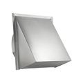 Product Image of 12" Aluminum Wall Exhaust Hood Vent w/ Spring Damper & Screen, 3" Pipe (20-Gauge)