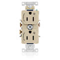 Product Image of Duplex Receptacle, Heavy-Duty Industrial, 15A 125V 2P 3W (Ivory)