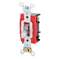 Product Image of 20A, 277V Toggle Lighted Handle, Illuminated Off 3-way AC Quiet Switch, Self Grounding, Back & Side Wired, (Clear)
