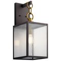 Product Image of Lahden 21.75" 1 Light Outdoor Wall Light w/ Clear Seeded Glass (Weathered Zinc)