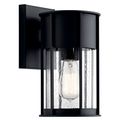 Product Image of Camillo 11" 1 Light Wall Light w/ Clear Seeded Glass (Black)