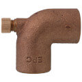 3/4" Cast Brass 90° Elbow w/ Drain (Lead Free)