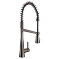 Product Image of Sleek Black Stainless 1 Handle Pulldown Kitchen Faucet, 5925BLS