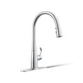 Product Image of Simplice 1-Handle Pull Down Swing Spout Kitchen Faucet (Polished Chrome), K-596-CP