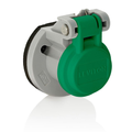 Product Image of Cam-Type Male/Female Panel Mount Receptacle Enclosure w/ Automatic Closing LidSS Spring (Green)