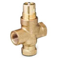 Product Image of 1/2" 3-Way N/O Brass Globe Valve Body, Female x Female (0.4 Cv)