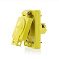 Product Image of 15A, 125V NEMA 5-15, 2-Pole, 3-Wire, Straight Blade Single Inlet, Non-Grounding, Wetguard (Yellow)