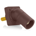 Product Image of 16 Series Panel Mount Receptacle, Male, 400A Max, 600V 45 Degree Angle, 1.125"L Threaded Stud Termination, #2-4/0 Cable Range (Brown)