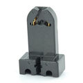 Product Image of Medium Base, Bi-pin, Standard Fluorescent Lampholder, Pedestal, Screw Mount, Turn-type, 2-screw Terminal (Black)