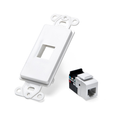 Product Image of Decora Insert Kit, 6P6C (White) Kit Includes: One 1-port Decora Insert And One 6P6C Usoc Jack.