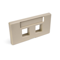 Product Image of Quickport, Modular Furniture Faceplate, 2-port (Ivory)