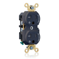 Product Image of Duplex Receptacle Heavy Duty Two Outlets Marked Controlled 20A 125V NEMA 5-20R 2P 3W (Black)