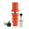 Product Image of Rhino-Hide Single Pole Male Connector (Contact, Insulator, & Dust Cap), Crimped, 646 MCM Cable, 1000V 1009A Max (Orange)