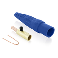 Product Image of 16 Series Taper Nose Cam-Type Male Plug, Contact & Insulator, Detachable, Crimp Tube Termination, 3/0 4/0 AWG, 400A Max, Type 3R When Mated (Blue)