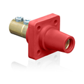 Product Image of 16 Series Female Panel Receptacle, Cam-Type, 90-Degree, Double Set Screw, Taper Nose, 400A Max, 2/0-4/0 AWG (Red)